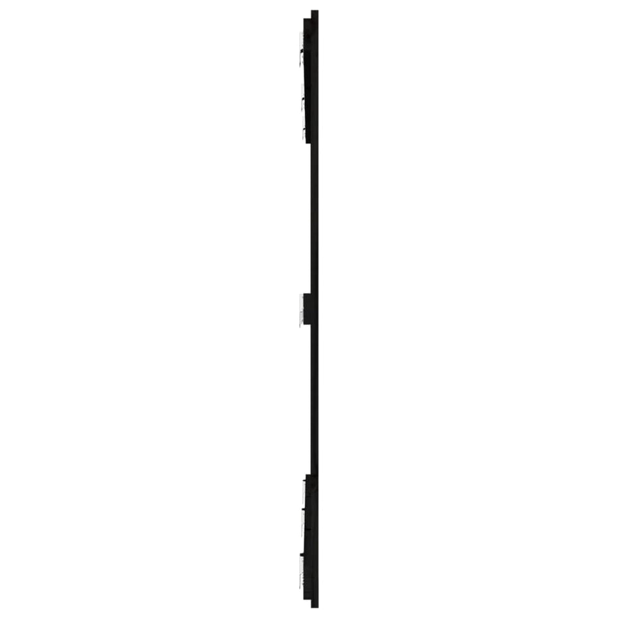Wandhoofdbord 59,5X3X0 Cm Massief Grenenhout Zwart 159.5 x 110 cm