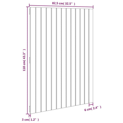 Wandhoofdbord 82,5X3X0 Cm Massief Grenenhout Honingbruin 82.5 x 110 cm