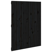 Wandhoofdbord 82,5X3X0 Cm Massief Grenenhout Zwart 82.5 x 110 cm