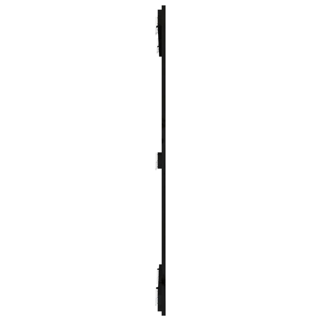 Wandhoofdbord 82,5X3X0 Cm Massief Grenenhout Zwart 82.5 x 110 cm