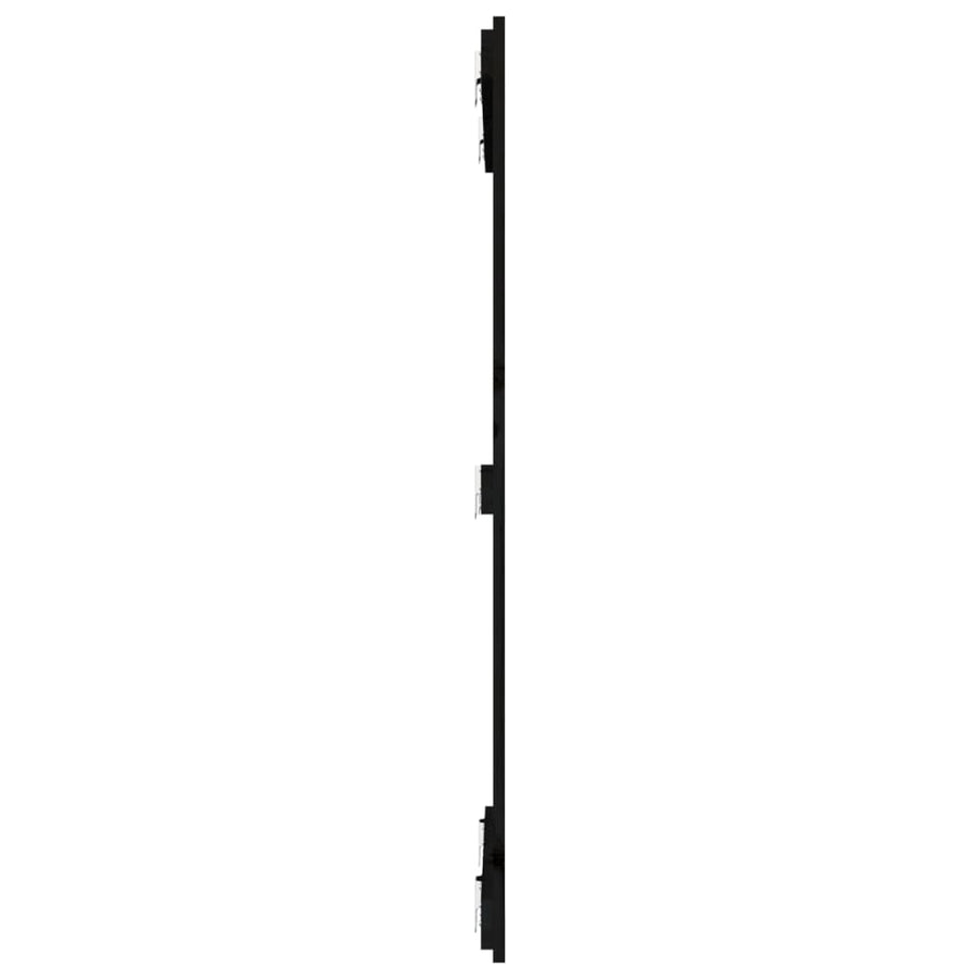 Wandhoofdbord 82,5X3X0 Cm Massief Grenenhout Zwart 82.5 x 110 cm