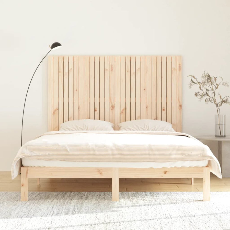 Wandhoofdbord 66X3X0 Cm Massief Grenenhout Naturel 166 x 110 cm