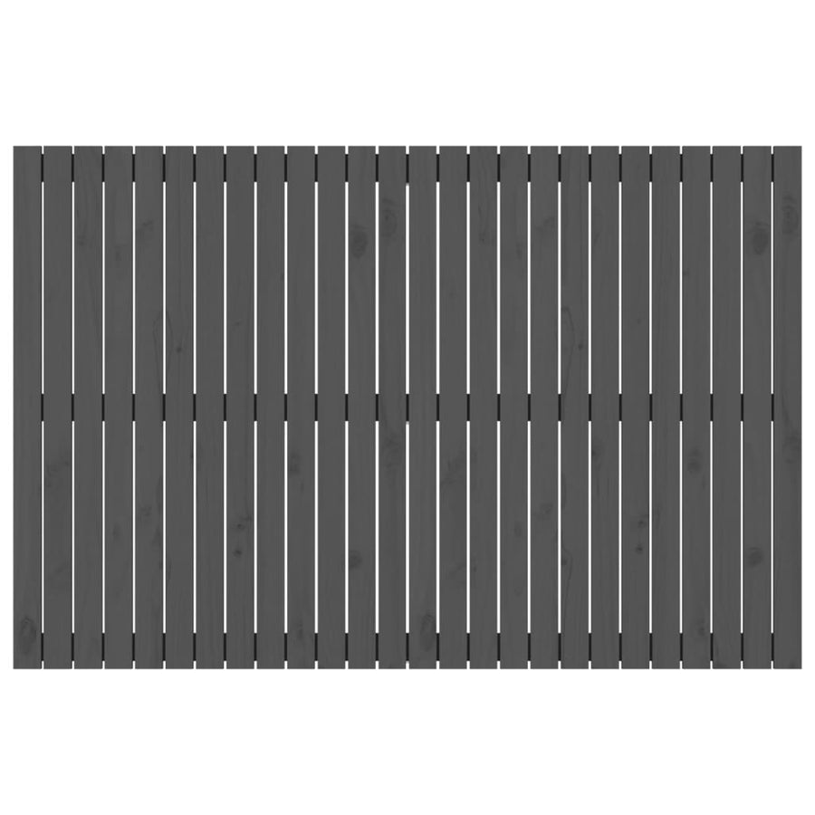 Wandhoofdbord 66X3X0 Cm Massief Grenenhout Grijs 166 x 110 cm