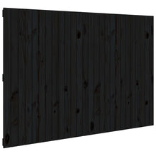 Wandhoofdbord 66X3X0 Cm Massief Grenenhout Zwart 166 x 110 cm