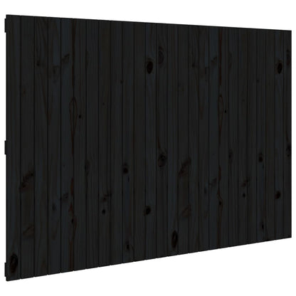 Wandhoofdbord 66X3X0 Cm Massief Grenenhout Zwart 166 x 110 cm