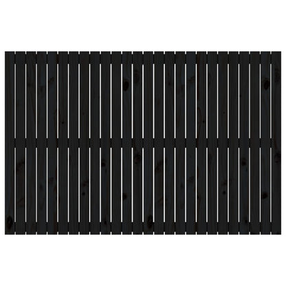 Wandhoofdbord 66X3X0 Cm Massief Grenenhout Zwart 166 x 110 cm