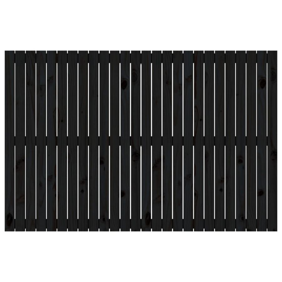 Wandhoofdbord 66X3X0 Cm Massief Grenenhout Zwart 166 x 110 cm