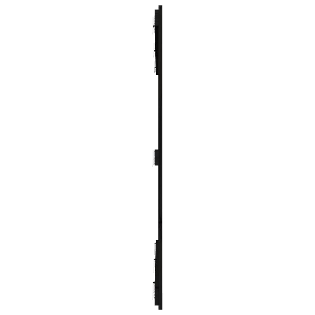 Wandhoofdbord 66X3X0 Cm Massief Grenenhout Zwart 166 x 110 cm