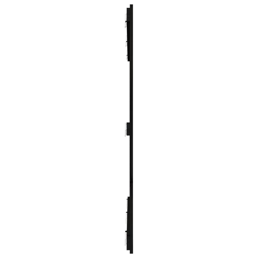 Wandhoofdbord 66X3X0 Cm Massief Grenenhout Zwart 166 x 110 cm