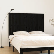 Hoofdbord 166x3x110 cm massief grenenhout zwart wandmontage