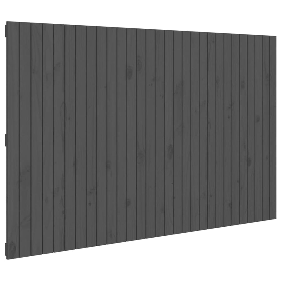 Wandhoofdbord 85X3X0 Cm Massief Grenenhout Grijs 185 x 110 cm