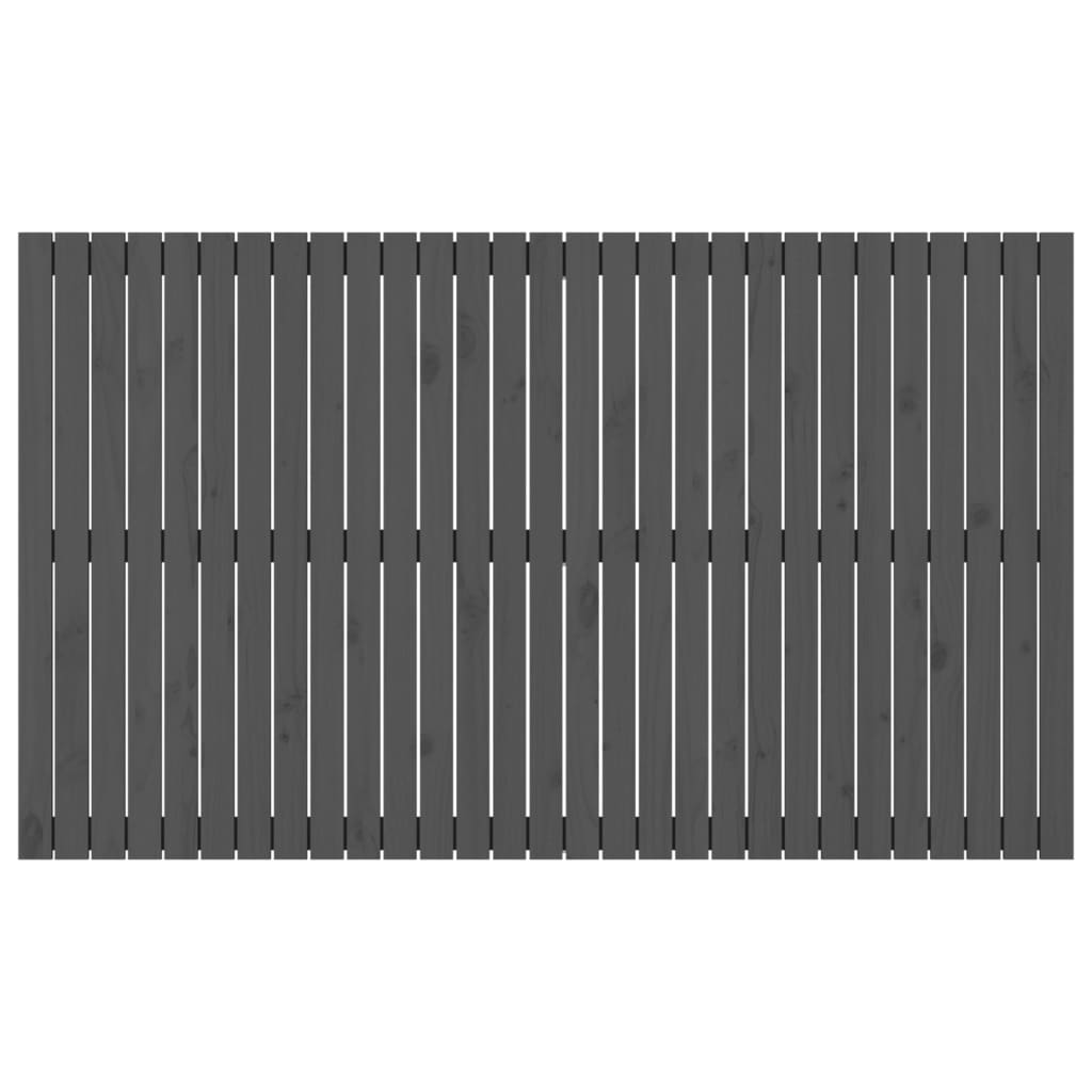 Wandhoofdbord 85X3X0 Cm Massief Grenenhout Grijs 185 x 110 cm
