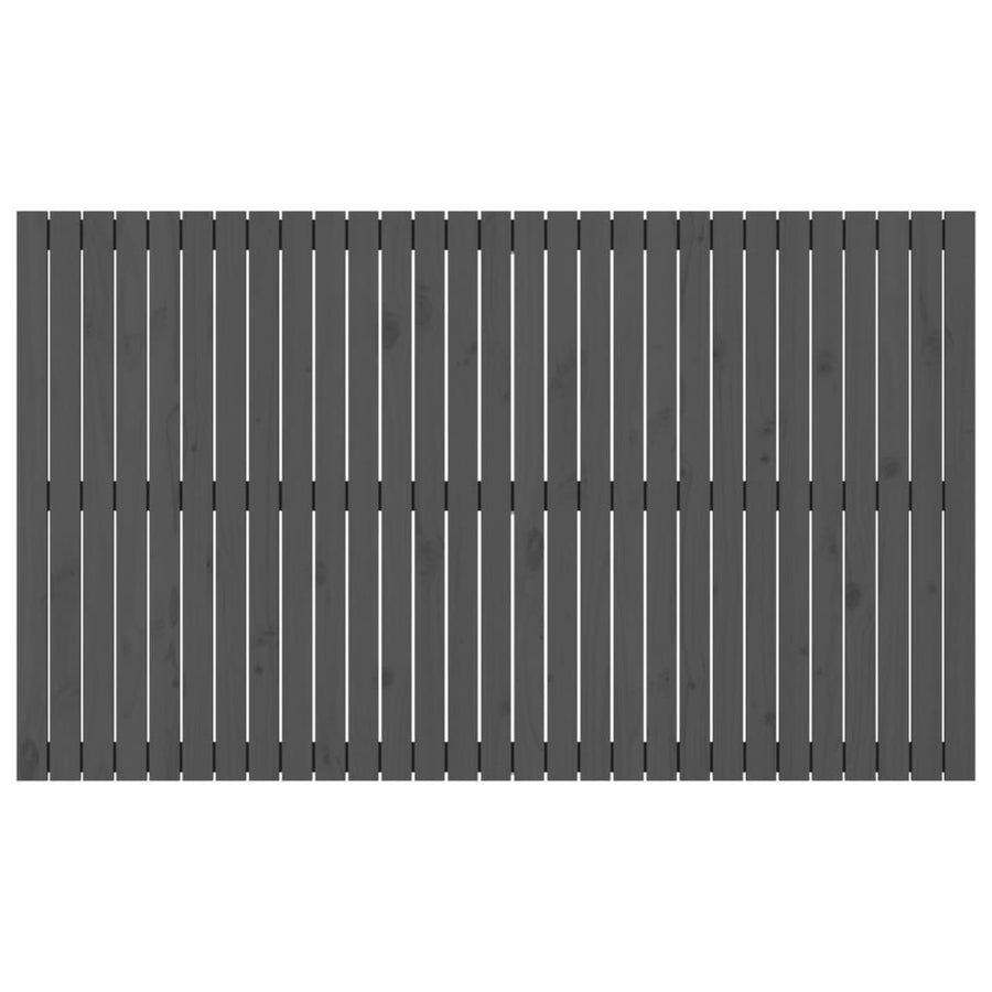 Wandhoofdbord 85X3X0 Cm Massief Grenenhout Grijs 185 x 110 cm