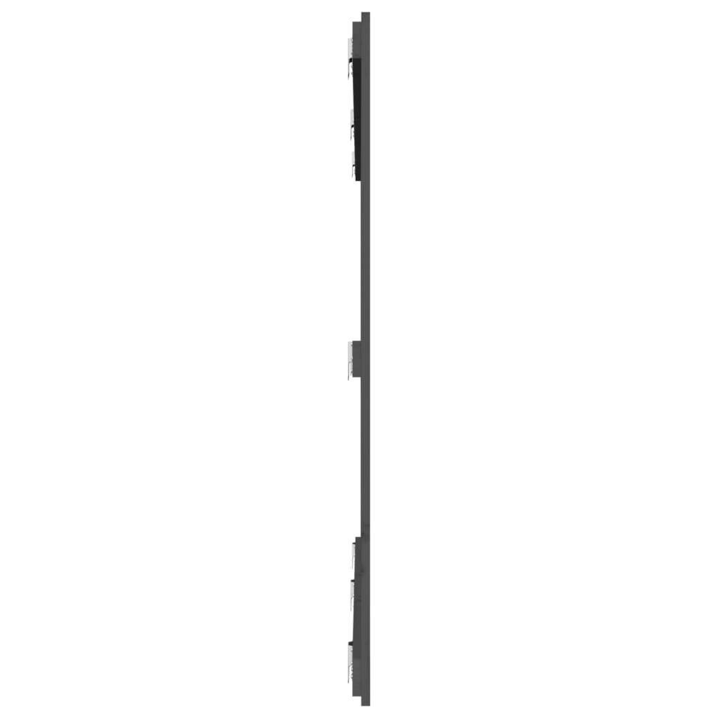 Wandhoofdbord 85X3X0 Cm Massief Grenenhout Grijs 185 x 110 cm