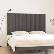 Wandhoofdbord 185x3x110 cm massief grenenhout grijs