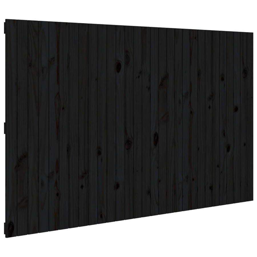 Wandhoofdbord 85X3X0 Cm Massief Grenenhout Zwart 185 x 110 cm