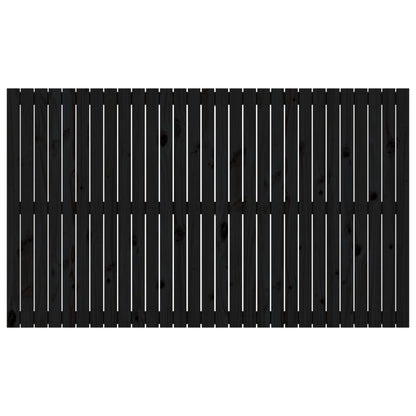 Wandhoofdbord 85X3X0 Cm Massief Grenenhout Zwart 185 x 110 cm