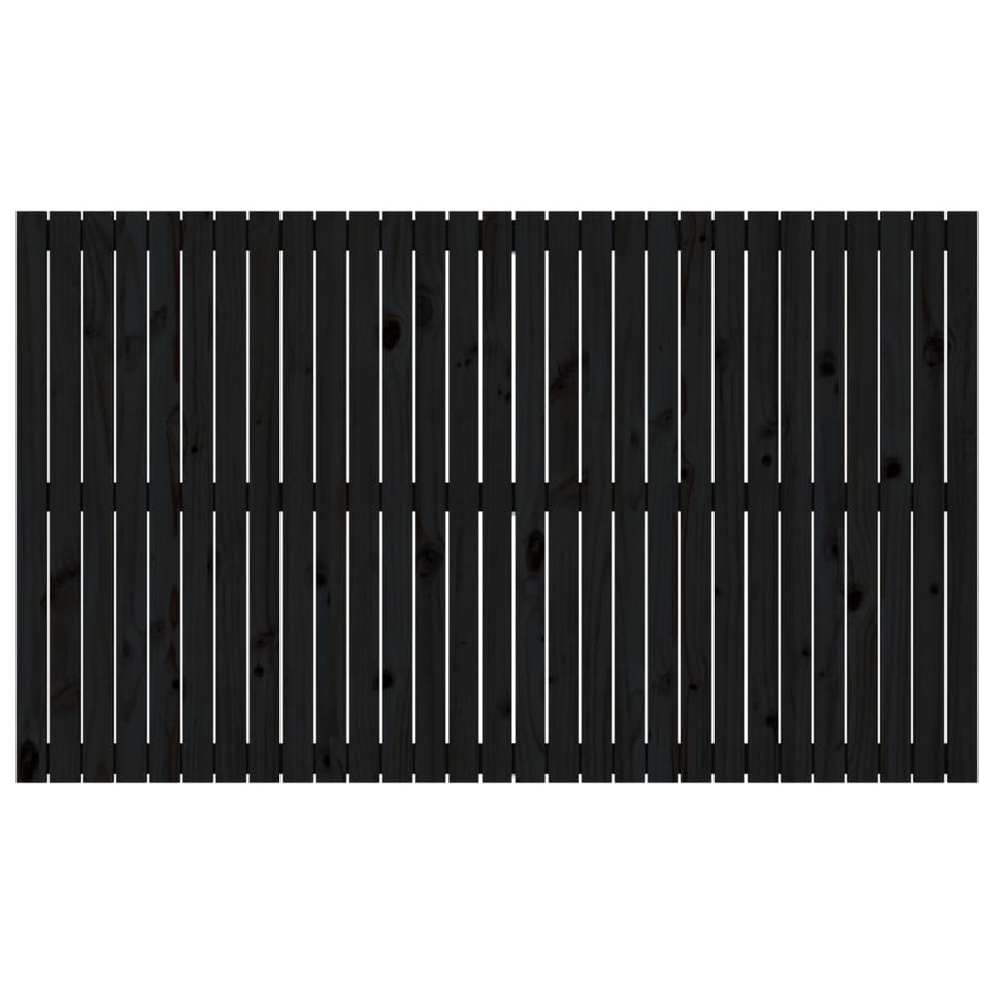 Wandhoofdbord 85X3X0 Cm Massief Grenenhout Zwart 185 x 110 cm