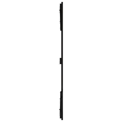 Wandhoofdbord 85X3X0 Cm Massief Grenenhout Zwart 185 x 110 cm