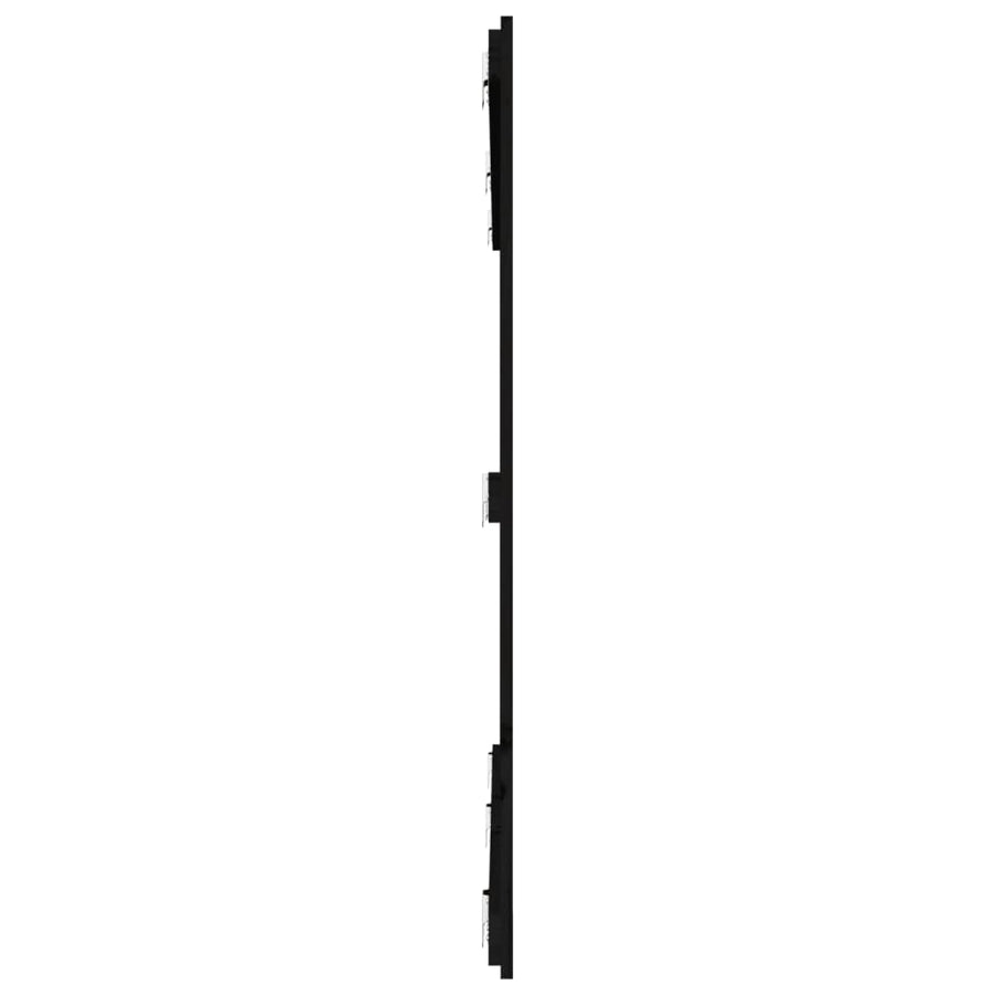 Wandhoofdbord 85X3X0 Cm Massief Grenenhout Zwart 185 x 110 cm