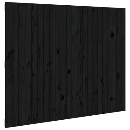 Wandhoofdbord 40X3X0 Cm Massief Grenenhout Zwart 140 x 110 cm