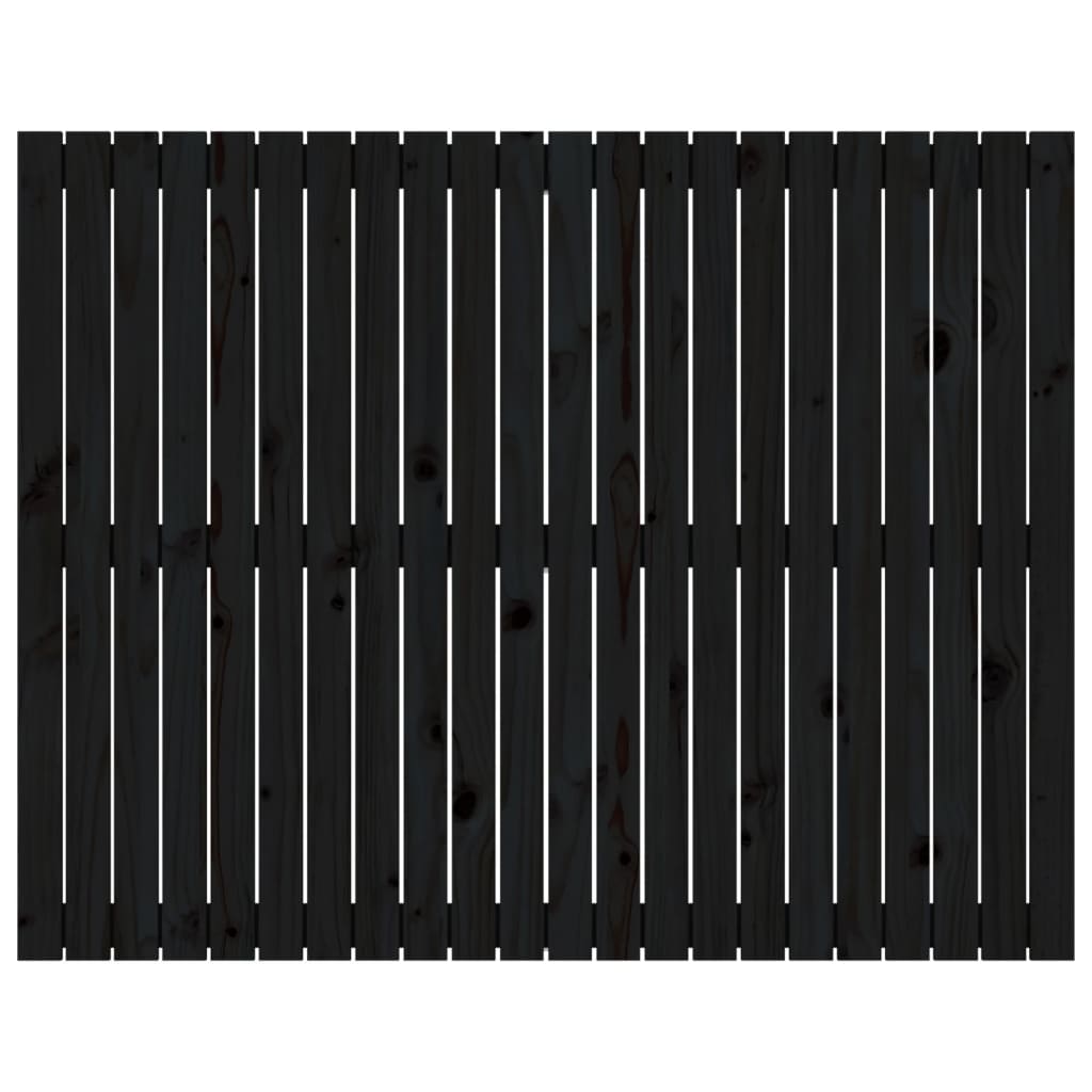 Wandhoofdbord 40X3X0 Cm Massief Grenenhout Zwart 140 x 110 cm