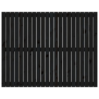 Wandhoofdbord 40X3X0 Cm Massief Grenenhout Zwart 140 x 110 cm
