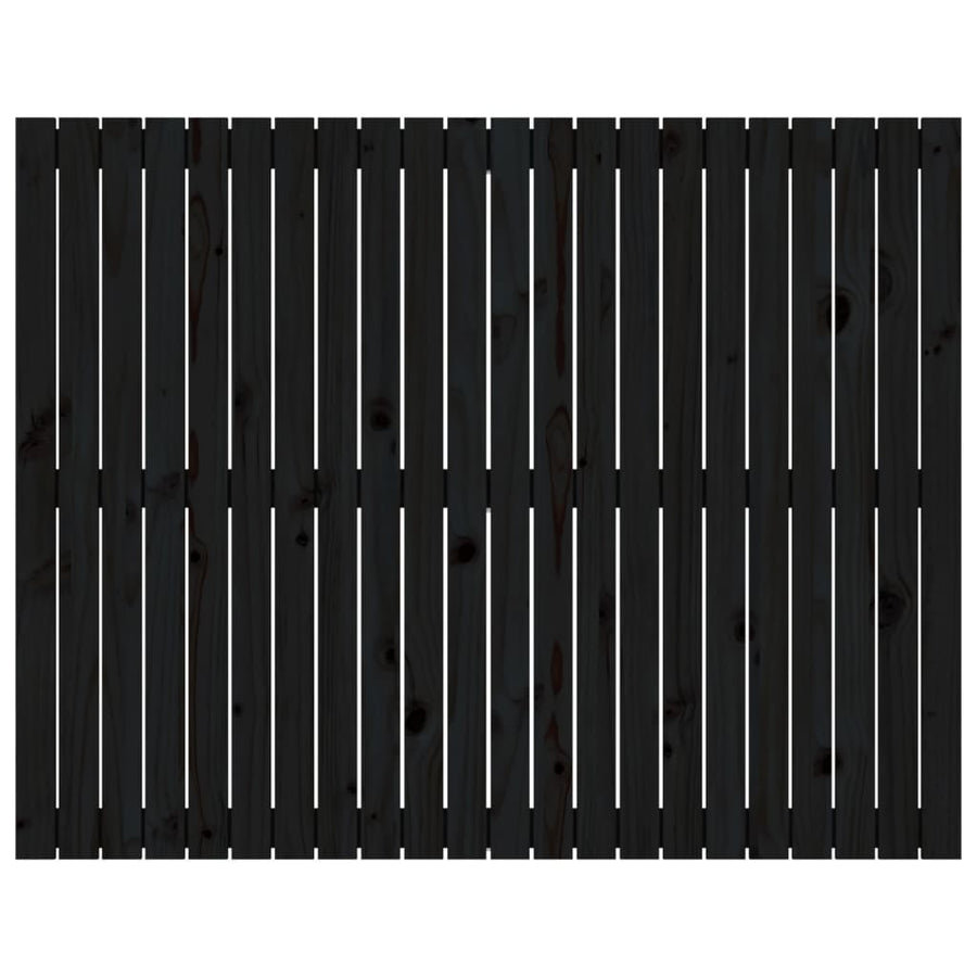 Wandhoofdbord 40X3X0 Cm Massief Grenenhout Zwart 140 x 110 cm