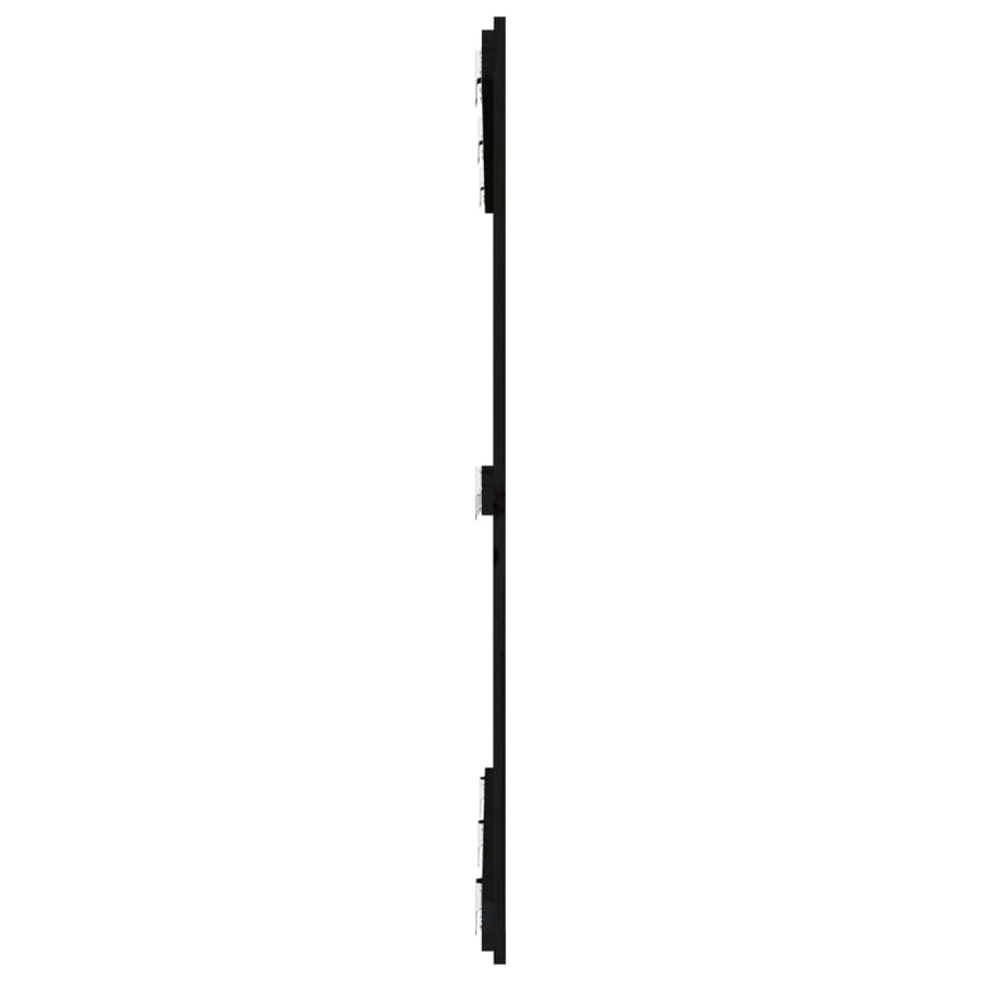 Wandhoofdbord 40X3X0 Cm Massief Grenenhout Zwart 140 x 110 cm