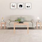 Tafeltjesset 3 st massief grenenhout wandmontage