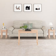 Set of 3 solid pine nesting tables