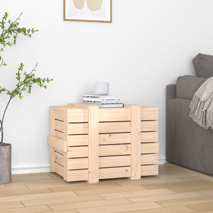 Opbergbox 58X40,5X42 Cm Massief Grenenhout 58 x 40.5 x 42 cm Naturel