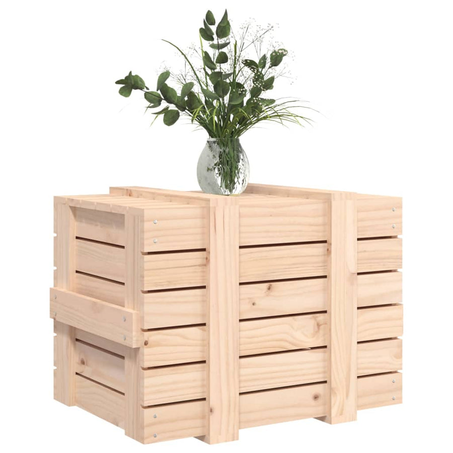 Opbergbox 58X40,5X42 Cm Massief Grenenhout 58 x 40.5 x 42 cm Naturel