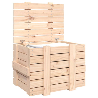 Opbergbox 58X40,5X42 Cm Massief Grenenhout 58 x 40.5 x 42 cm Naturel