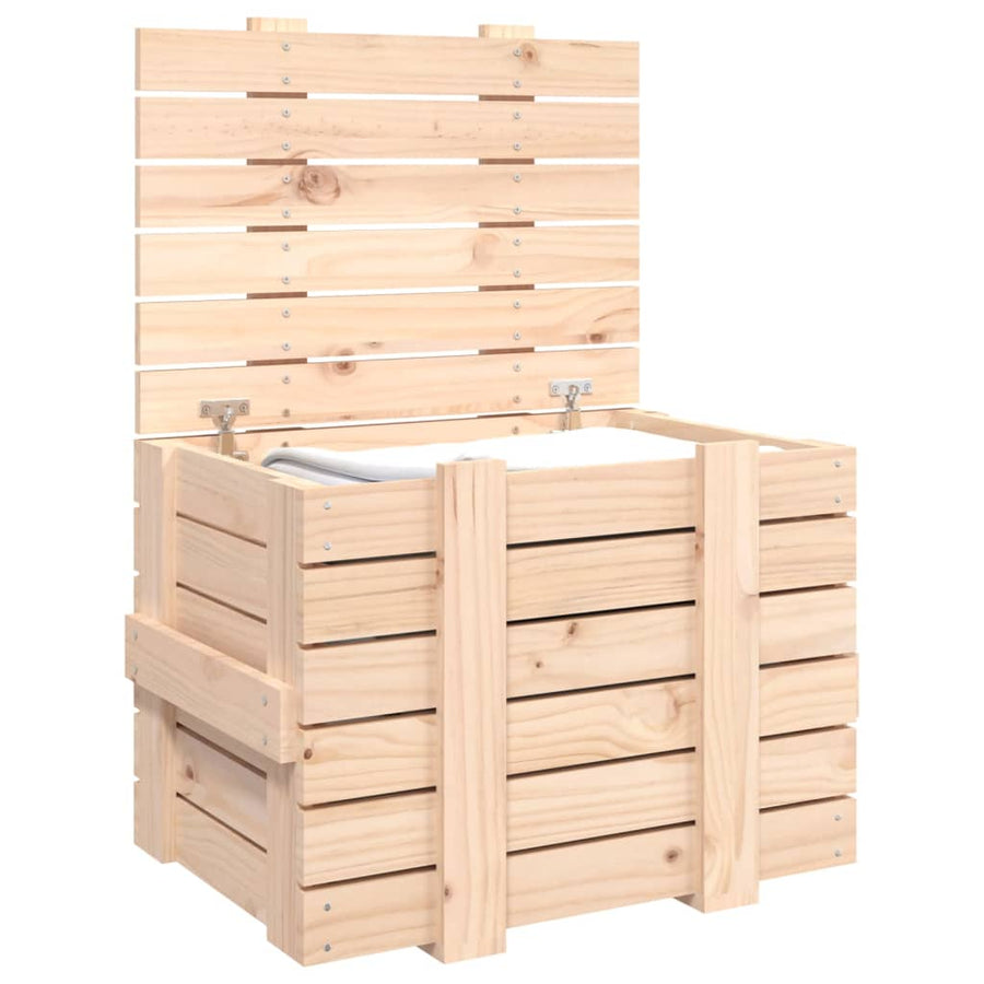 Opbergbox 58X40,5X42 Cm Massief Grenenhout 58 x 40.5 x 42 cm Naturel