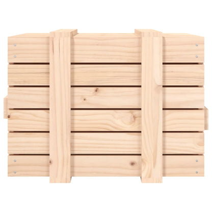 Opbergbox 58X40,5X42 Cm Massief Grenenhout 58 x 40.5 x 42 cm Naturel
