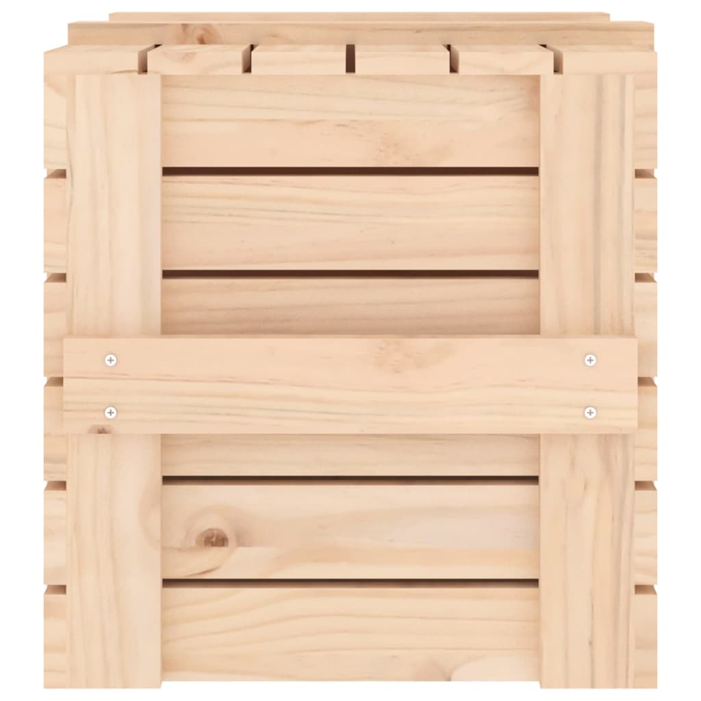 Opbergbox 58X40,5X42 Cm Massief Grenenhout 58 x 40.5 x 42 cm Naturel