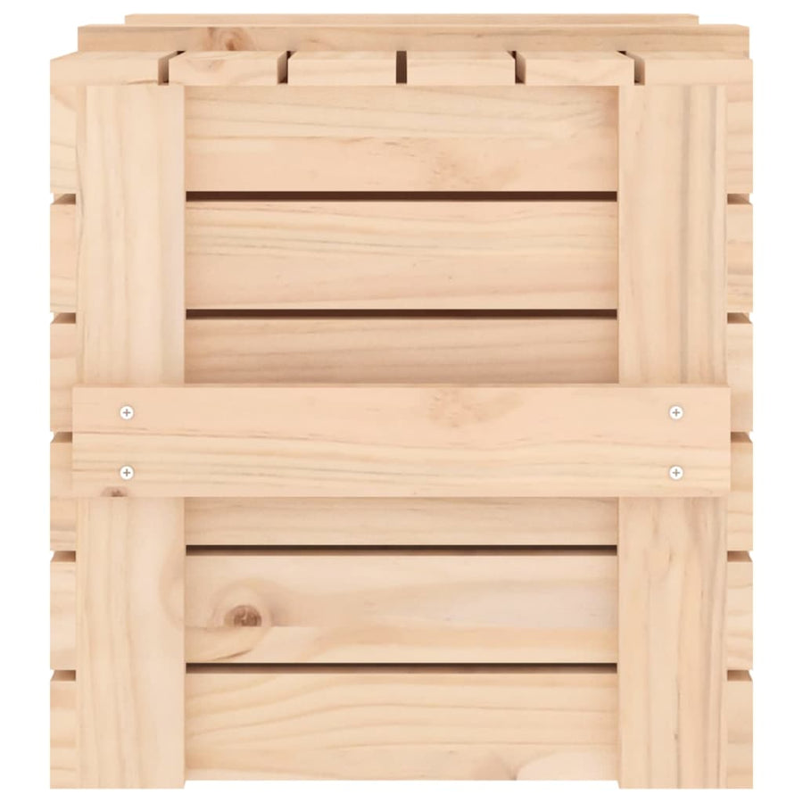 Opbergbox 58X40,5X42 Cm Massief Grenenhout 58 x 40.5 x 42 cm Naturel