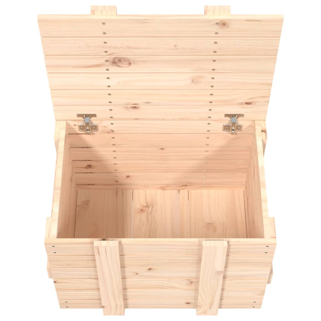 Opbergbox 58X40,5X42 Cm Massief Grenenhout 58 x 40.5 x 42 cm Naturel