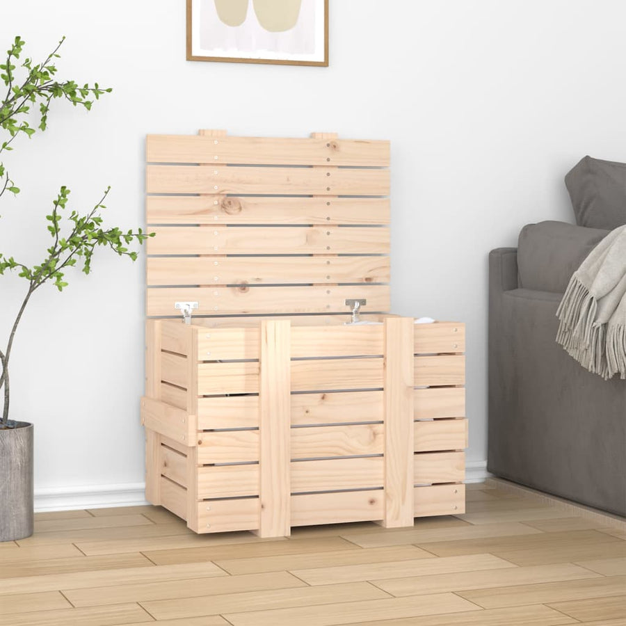 Opbergbox 58X40,5X42 Cm Massief Grenenhout 58 x 40.5 x 42 cm Naturel