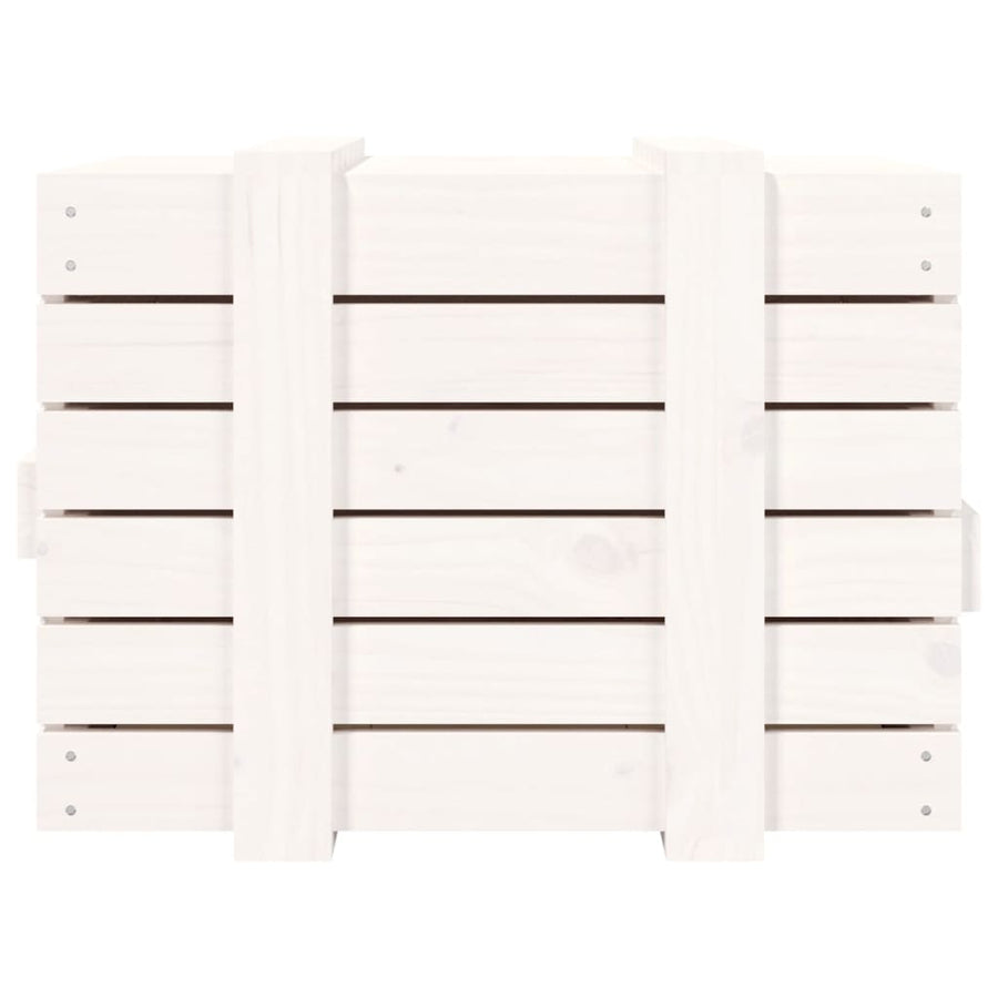 Opbergbox 58X40,5X42 Cm Massief Grenenhout Wit
