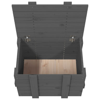 Opbergbox 58X40,5X42 Cm Massief Grenenhout 58 x 40.5 x 42 cm Grijs