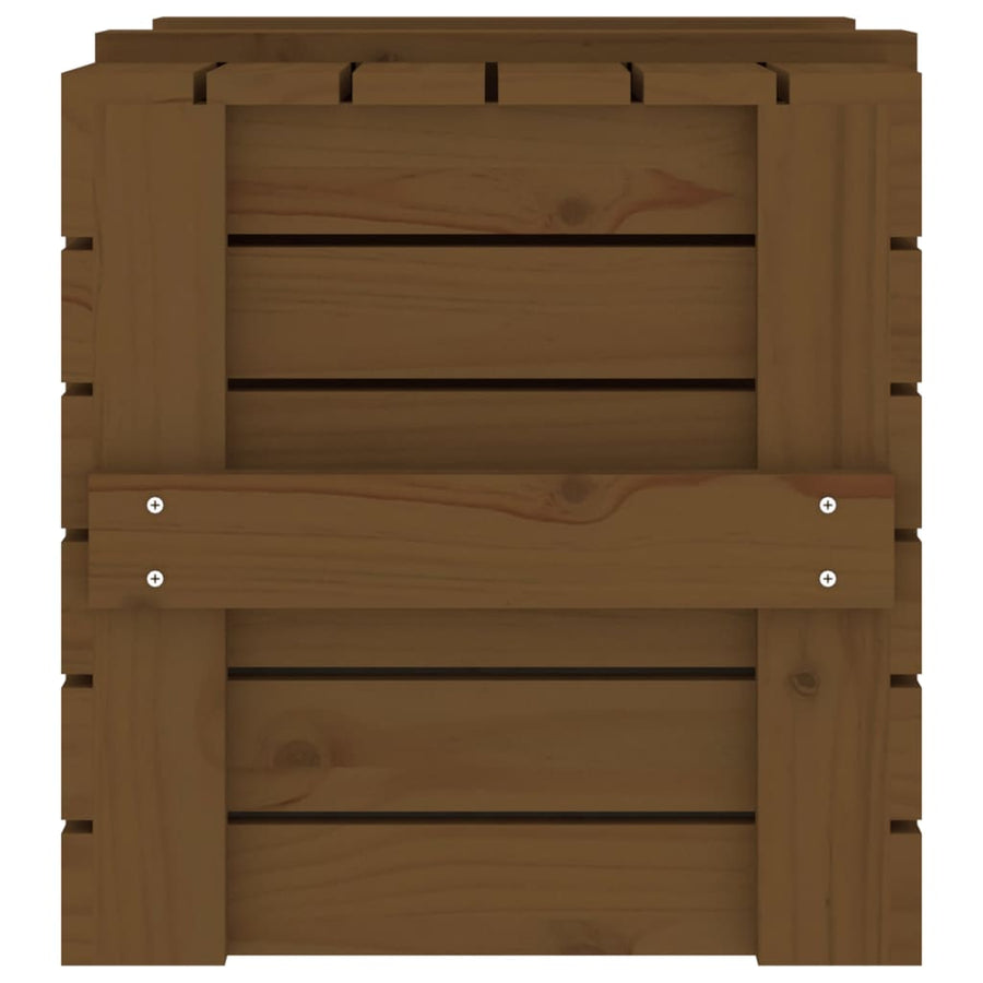 Opbergbox 58X40,5X42 Cm Massief Grenenhout Honingbruin