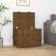 Storage box 58x40.5x42 cm solid pine honey brown