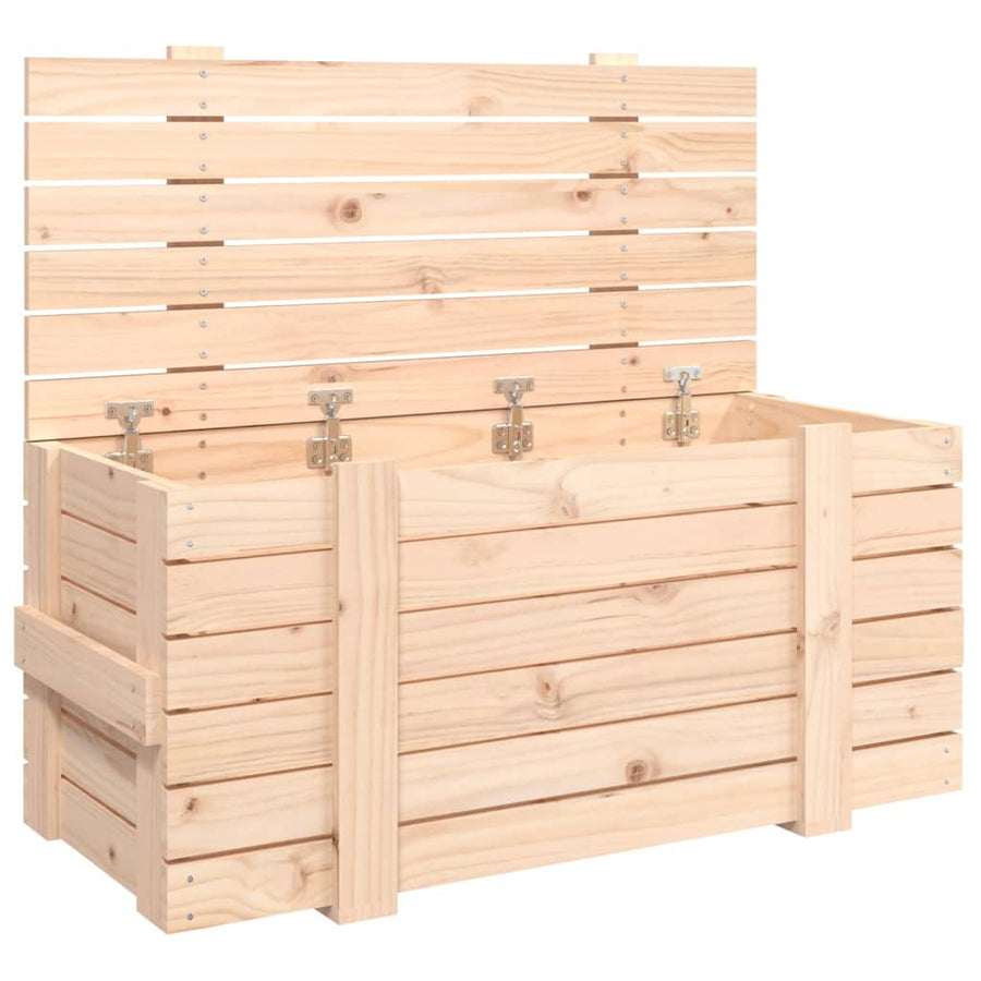 Opbergbox 9X40,5X42 Cm Massief Grenenhout 91 x 40.5 x 42 cm Naturel