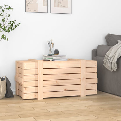 Opbergbox 9X40,5X42 Cm Massief Grenenhout 91 x 40.5 x 42 cm Naturel