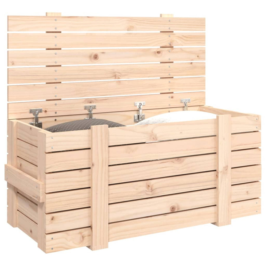 Opbergbox 9X40,5X42 Cm Massief Grenenhout 91 x 40.5 x 42 cm Naturel
