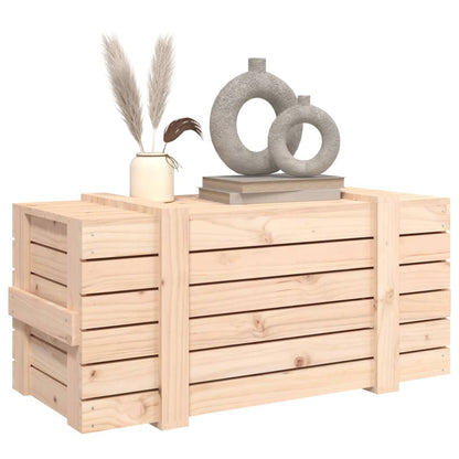 Opbergbox 9X40,5X42 Cm Massief Grenenhout 91 x 40.5 x 42 cm Naturel
