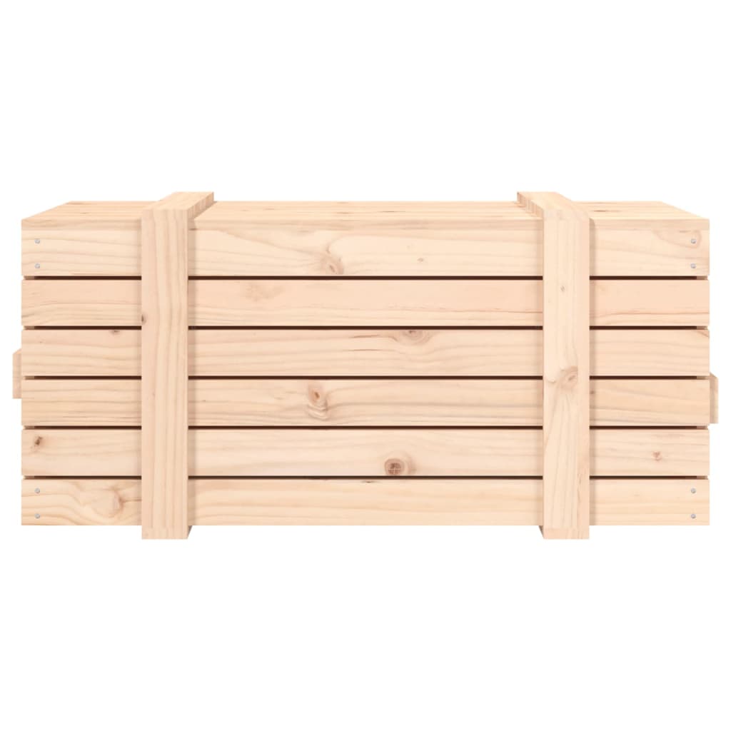 Opbergbox 9X40,5X42 Cm Massief Grenenhout 91 x 40.5 x 42 cm Naturel