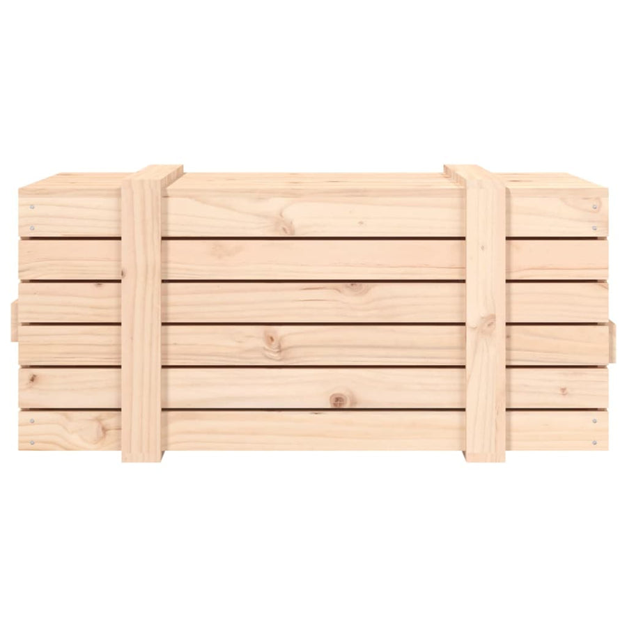 Opbergbox 9X40,5X42 Cm Massief Grenenhout 91 x 40.5 x 42 cm Naturel